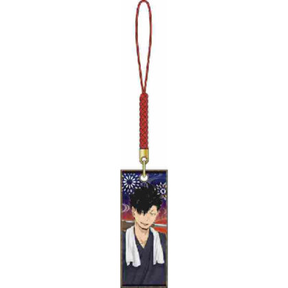 Haikyu!! Wooden tag netsuke Kuroo Tetsuro Yukata (ﾊｲｷｭｰ!! 木札根付 黒尾鉄朗 浴衣)