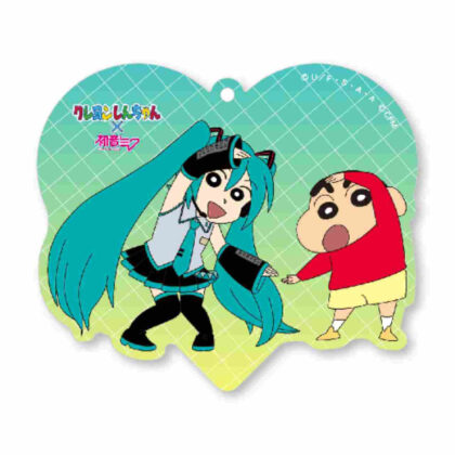 Creon Shin-chan x Hatsune Miku Heart-shaped acrylic key holder Hatsune Miku and Shin-chan (ｸﾚﾖﾝしんちゃん×初音ﾐｸ ﾊｰﾄ型ｱｸﾘﾙｷｰﾎﾙﾀﾞｰ初音ﾐｸとしんちゃん)