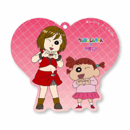 Creon Shin-chan x Hatsune Miku Heart-shaped acrylic key holder MEIKO and Nene-chan (ｸﾚﾖﾝしんちゃん×初音ﾐｸ ﾊｰﾄ型ｱｸﾘﾙｷｰﾎﾙﾀﾞｰMEIKOとﾈﾈちゃん)
