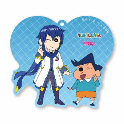 Creon Shin-chan x Hatsune Miku Heart-shaped acrylic key holder KAITO and Kazama-kun (ｸﾚﾖﾝしんちゃん×初音ﾐｸ ﾊｰﾄ型ｱｸﾘﾙｷｰﾎﾙﾀﾞｰKAITOと風間くん)