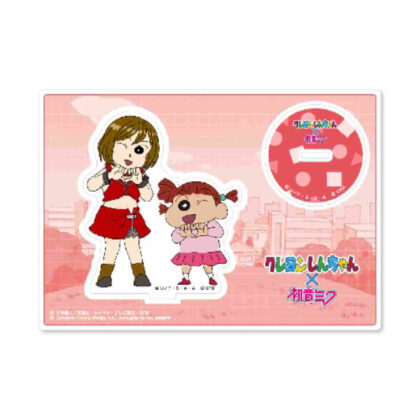 Crayon Shin-chan x Hatsune Miku acrylic stand MEIKO and Nene-chan (ｸﾚﾖﾝしんちゃん×初音ﾐｸ ｱｸﾘﾙｽﾀﾝﾄﾞ MEIKOとﾈﾈちゃん)