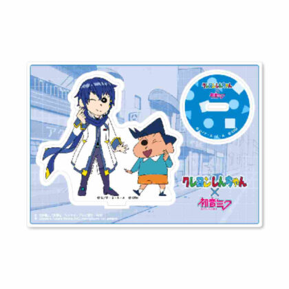 Crayon Shin-chan x Hatsune Miku acrylic stand KAITO and Kazama-kun (ｸﾚﾖﾝしんちゃん×初音ﾐｸ ｱｸﾘﾙｽﾀﾝﾄﾞ KAITOと風間くん)