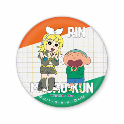 Creon Shin-chan x Hatsune Miku can badge Kagamine Rin and Masao-kun (ｸﾚﾖﾝしんちゃん×初音ﾐｸ 缶ﾊﾞｯｼﾞ 鏡音ﾘﾝとﾏｻｵくん)