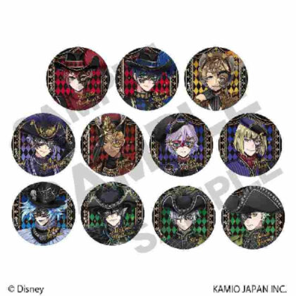 Disney Twisted Wonderland Trading Glitter Can Badge Masquerade Dress Ver. (ディズニー ツイステッドワンダーランド トレーディンググリッター缶バッジ マスカレードドレスVer.)