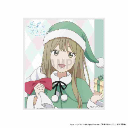 Senpai is a Man Mini Shikishi Makoto Hanaoka Christmas Ver. (先輩はおとこのこ ミニ色紙 花岡まこと クリスマスVer.)