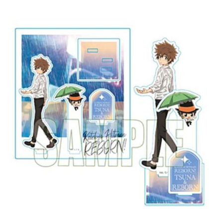 AFRER-01 Acrylic stand Katekyo Hitman REBORN!/Tsunayoshi Sawada & Reborn Rain wet ver. (AFRER-01 アクリルスタンド 家庭教師ヒットマンREBORN!/沢田 綱吉&リボーン 雨濡れver.)