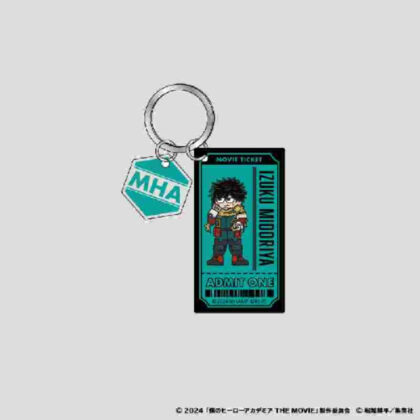 My Hero Academia THE MOVIE Your Next Jirori Rubber Painted Double Acrylic Keychain Izuku Midoriya (僕のヒーローアカデミア THE MOVIE ユアネクスト ジロリ ラバー塗装風2連アクリルキーホルダー 緑谷出久)