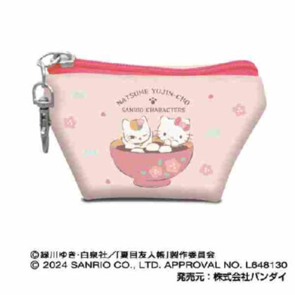Earphone pouch Natsume's Book of Friends x Sanrio Characters 01 Nyanko Sensei x Hello Kitty (イヤフォンポーチ　夏目友人帳×サンリオキャラクターズ01　ニャンコ先生×ハローキティ)
