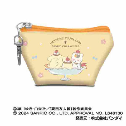 Earphone pouch Natsume's Book of Friends x Sanrio Characters 02 Nyanko Sensei x Pompompurin (イヤフォンポーチ　夏目友人帳×サンリオキャラクターズ02　ニャンコ先生×ポムポムプリン)