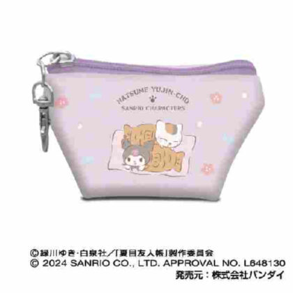 Earphone pouch Natsume's Book of Friends x Sanrio Characters 04 Nyanko Sensei x Kuromi (イヤフォンポーチ　夏目友人帳×サンリオキャラクターズ04　ニャンコ先生×クロミ)