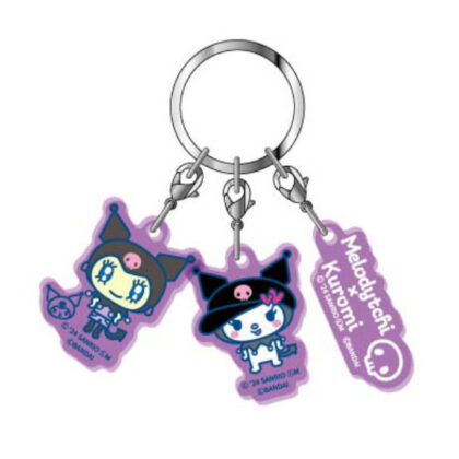 Triple acrylic keychain Tamagotchi x Sanrio Characters 04 Melodycchi x Kuromi (3連アクリルキーホルダー　たまごっち×サンリオキャラクターズ04　メロディっち×クロミ)