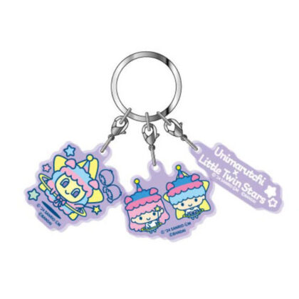 Triple acrylic key chain Tamagotchi x Sanrio Characters 05 Yunimarucchi x Little Twin Stars (3連アクリルキーホルダー　たまごっち×サンリオキャラクターズ05　ゆにまるっち×リトルツインスターズ)