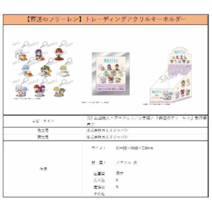Funeral Free Ren Trading Acrylic Keychain Lineup Party (葬送のフリーレン トレーディングアクリルキーホルダー ならべてパーティー)