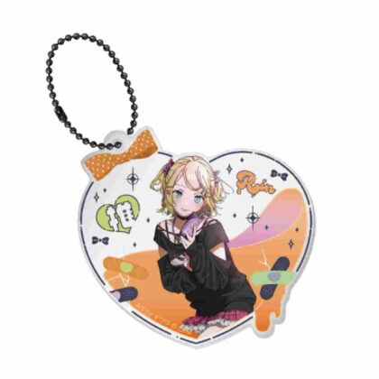 Hatsune Miku Don Quijote Fair 2024 glitter acrylic key chain kawaii fashion Kagamine Rin (初音ミク ドン・キホーテフェア 2024 ラメ入りアクリルキーホルダー kawaii fashion 鏡音リン)
