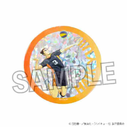 Haikyu!! Glaring Can Badge Large Battle at the Garbage Dump Ver. Asahi Tomine (ハイキュー!! ギラギラ缶バッジ 大 ゴミ捨て場の決戦Ver. 東峰旭)