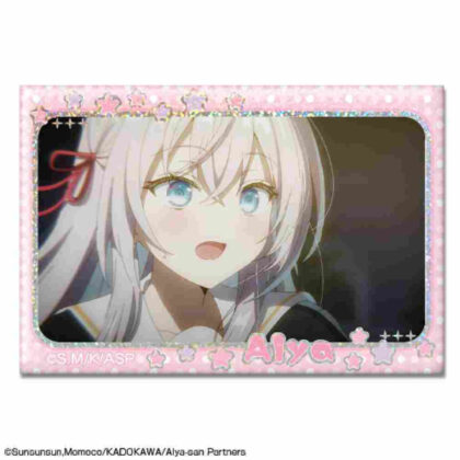 Arya-san from next door who sometimes blurts out in Russian Hologram can badge Design 10 Arya J (時々ボソッとロシア語でデレる隣のアーリャさん ホログラム缶バッジ デザイン10 アーリャ J)