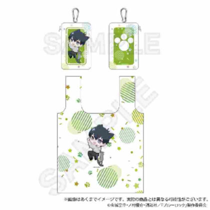Blue Lock Eco Bag with Storage Pouch Hitsuki Nyan Ver. Kiyoichi (ブルーロック 収納ポーチ付きエコバッグ ひっつきにゃんVer. 潔世一)