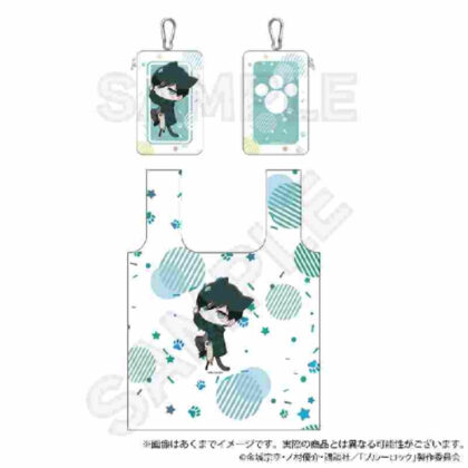 Blue Lock Eco Bag with Storage Pouch Hitsuki Nyan Ver. Rin Itoshi (ブルーロック 収納ポーチ付きエコバッグ ひっつきにゃんVer. 糸師凛)
