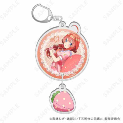 The Quintessential Quintuplets∽ Strawberry Room Wear 2 Acrylic Key Chains 5 Satsuki (五等分の花嫁∽ いちごルームウェア 2連アクリルキーホルダー 5 五月)