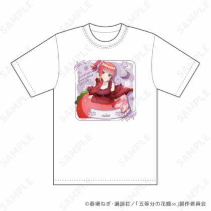 The Quintessential Quintuplets∽ Strawberry Room Wear T-shirt 2 Nino Unisex L Size (五等分の花嫁∽ いちごルームウェア Tシャツ 2 二乃ユニセックス Lサイズ)