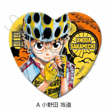 Yowamushi Pedal Heart-shaped Can Badge A Onoda Sakamichi (弱虫ペダル ハート型缶バッジ A 小野田坂道)