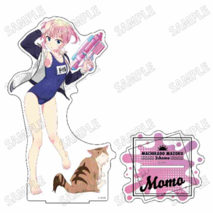 Machikadomazoku 2-chome Original BIG Acrylic Stand LL Water Play Ver. 2 Momo Chiyoda (まちカドまぞく 2丁目 描き下ろしBIGアクリルスタンドLL 水遊びVer. 2 千代田桃)