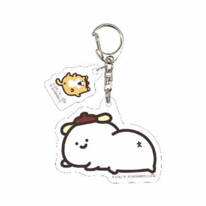 Acrylic keychain with parts Stationery to Issho x Pompompurin 01 A Ver. (Collaboration illustration) (パーツ付きアクリルキーホルダー お文具といっしょ×ポムポムプリン 01 A Ver.(コラボイラスト))