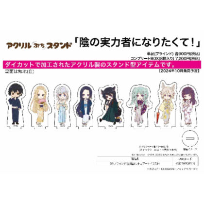 Acrylic Petit Stand I Want to Become a Power Behind the Scenes! 02 Retro Art Illustration (アクリルぷちスタンド 陰の実力者になりたくて! 02レトロアートイラスト)