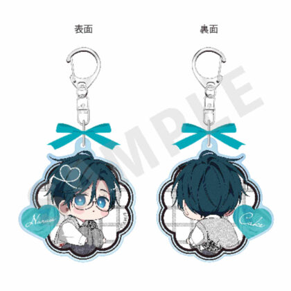 Love from the tip of the tongue Acrylic key chain with ribbon Minoruyo mini character (舌先から恋 リボン付きアクリルキーホルダー 稔世・ミニキャラ)