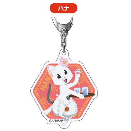 Ramen Red Cat Acrylic Keychain 04 Hana (ラーメン赤猫 アクリルキーホルダー04ハナ)