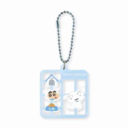 Crayon Shin-chan plastic model style key chain Shiro (クレヨンしんちゃん プラスチックモデル風キーホルダー シロ)
