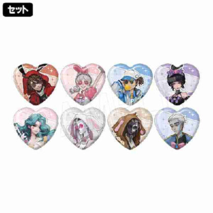IdentityV Fifth Personality x Sanrio Characters Chugai Grace Cafe Vol. 2 Trading Heart Can Badge Vol. (IdentityV 第五人格×サンリオキャラクターズChugai Grace Cafe 第二弾 トレーディングハート缶バッジVol.)