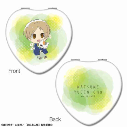 Natsume's Book of Friends Heart-shaped Compact Mirror Ver.2 Design 01 Takashi Natsume & Nyanko Sensei (夏目友人帳 ハート型コンパクトミラー Ver.2 デザイン01夏目貴志&ニャンコ先生)