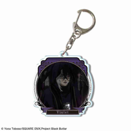 Black Butler -Boarding School Edition- Acrylic Keychain Design 21 Gregory Violet A (黒執事 -寄宿学校編- アクリルキーホルダー デザイン21グレゴリー・バイオレット A)