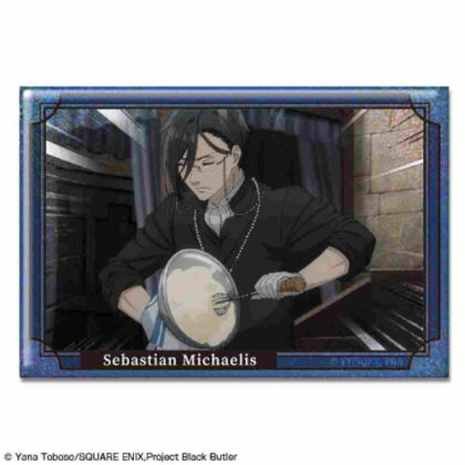 Black Butler -Boarding School Edition- Hologram Can Badge Design 03 Sebastian Michaelis C (黒執事 -寄宿学校編- ホログラム缶バッジ デザイン03 セバスチャン・ミカエリス C)