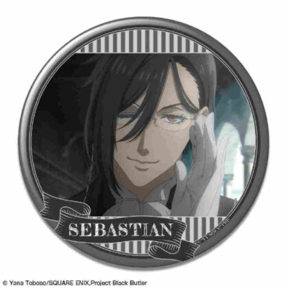 Black Butler -Boarding School Edition- Can Badge Design 01 Sebastian Michaelis A (黒執事 -寄宿学校編- 缶バッジ デザイン01 セバスチャン・ミカエリス A)