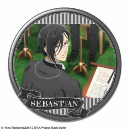 Black Butler -Boarding School Edition- Can Badge Design 02 Sebastian Michaelis B (黒執事 -寄宿学校編- 缶バッジ デザイン02 セバスチャン・ミカエリス B)