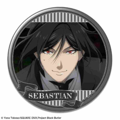 Black Butler -Boarding School Edition- Can Badge Design 06 Sebastian Michaelis F (黒執事 -寄宿学校編- 缶バッジ デザイン06 セバスチャン・ミカエリス F)