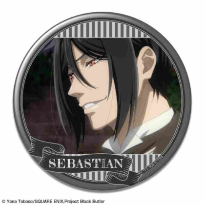 Black Butler -Boarding School Edition- Can Badge Design 08 Sebastian Michaelis H (黒執事 -寄宿学校編- 缶バッジ デザイン08 セバスチャン・ミカエリス H)