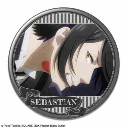 Black Butler -Boarding School Edition- Can Badge Design 09 Sebastian Michaelis I (黒執事 -寄宿学校編- 缶バッジ デザイン09 セバスチャン・ミカエリス I)