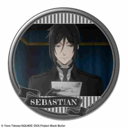 Black Butler -Boarding School Edition- Can Badge Design 10 Sebastian Michaelis J (黒執事 -寄宿学校編- 缶バッジ デザイン10 セバスチャン・ミカエリス J)