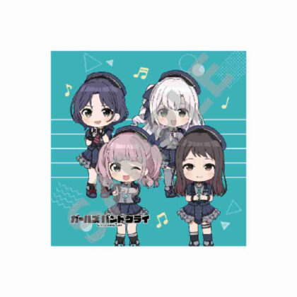 Girls Band Cry Hand Towel Deformed All Over Pattern (Diamond Dust) (ガールズバンドクライ ハンドタオル デフォルメ総柄(ダイヤモンドダスト))