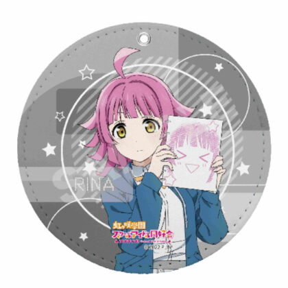 Love Live! Nijigasaki Academy School Idol Club Leather Coaster Keychain J Rina Tennoji (ラブライブ!虹ヶ咲学園スクールアイドル同好会 レザーコースターキーホルダー J 天王寺璃奈)