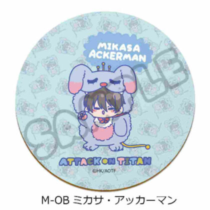Attack on Titan The Final Season 11th Leather Coaster M-OB Mikasa (進撃の巨人 The Final Season 第11弾 レザーコースター M-OB ミカサ)