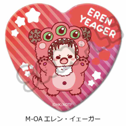 Attack on Titan The Final Season 11th Heart-shaped Can Badge M-OA Ellen (進撃の巨人 The Final Season 第11弾 ハート型缶バッジ M-OA エレン)