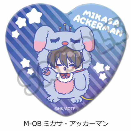 Attack on Titan The Final Season 11th Heart-shaped Can Badge M-OB Mikasa (進撃の巨人 The Final Season 第11弾 ハート型缶バッジ M-OB ミカサ)