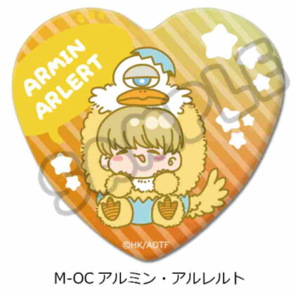 Attack on Titan The Final Season 11th Heart-shaped Can Badge M-OC Armin (進撃の巨人 The Final Season 第11弾 ハート型缶バッジ M-OC アルミン)