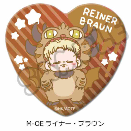 Attack on Titan The Final Season 11th Heart-shaped Can Badge M-OE Liner (進撃の巨人 The Final Season 第11弾 ハート型缶バッジ M-OE ライナー)
