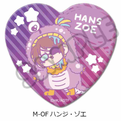 Attack on Titan The Final Season 11th Heart-shaped Can Badge M-OF Hanji (進撃の巨人 The Final Season 第11弾 ハート型缶バッジ M-OF ハンジ)