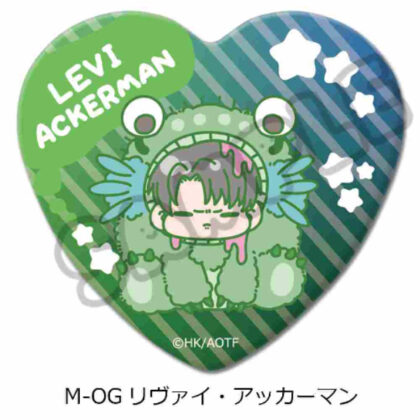 Attack on Titan The Final Season 11th Heart-shaped Can Badge M-OG Levi (進撃の巨人 The Final Season 第11弾 ハート型缶バッジ M-OG リヴァイ)